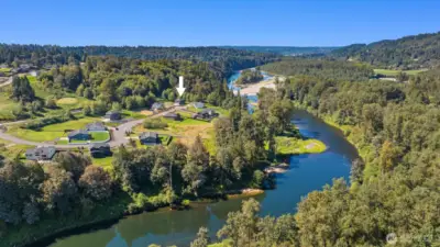 Nestled on the banks of the Snoqualmie River