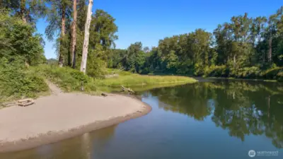 Rare sandy beach waterfront