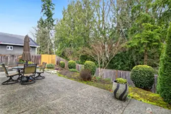 Entertainment sized patio.