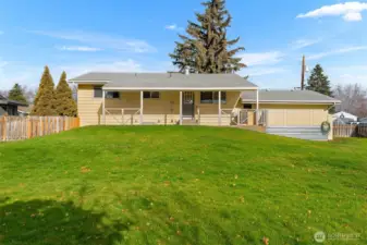 Large fenced back yard