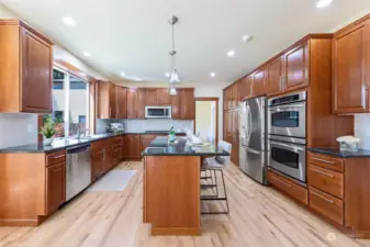 Well-appointed kitchen with double oven.
