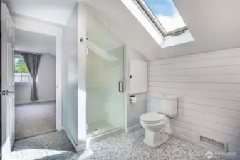 Completely updated upper floor w/ tile, skylights, and more
