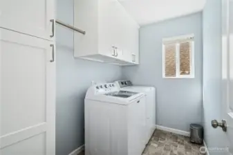 Upper level laundry room. Appliances stay!