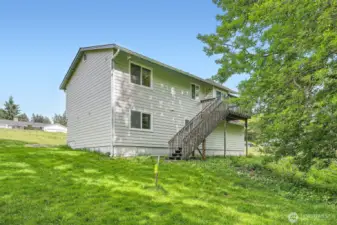 View of the rear of the house. Lots of opportunities to see wildlife back here!