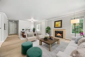 Brand new flooring and a cozy wood burning fireplace for chilly Winter days. Fresh interior paint throughout.
