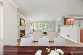Gorgeous views out the dining room and living room windows.