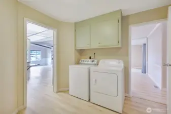Your backdoor from the carport opens to a large laundry/mud room.