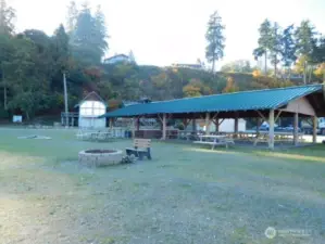 Another view of the Covered Picnic Area and Community Fire Pit