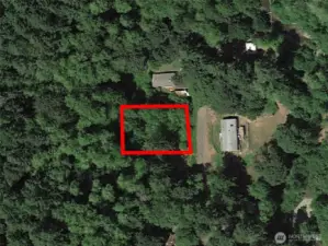 Overhead view with approximate boundaries.