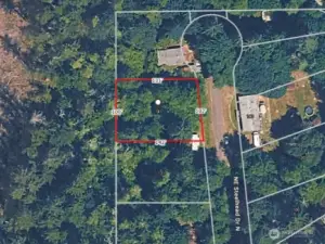 Overhead view with approximate boundaries.
