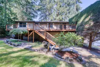 large backyard, with park like setting!