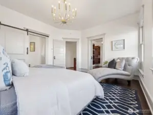 Primary Suite with large walk-in closet and luxe 5-piece bath
