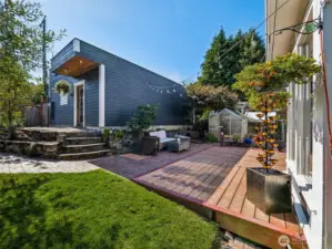 Entertaining area with new porch.