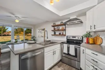 Updated kitchen with new appliances