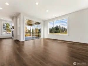 Spacious dining area