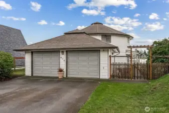 Attached 2-car garage