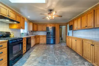 Ample Cabinets in a spacious Kitchen