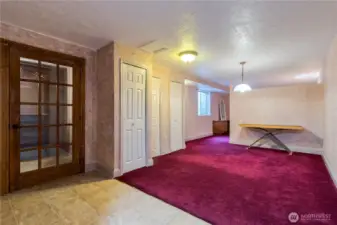 Finished Room with space for Wine Room on the Left