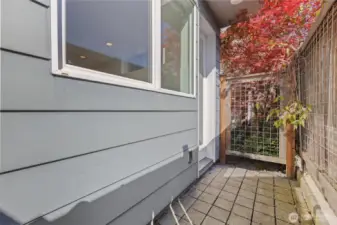 Ground level east exterior patio