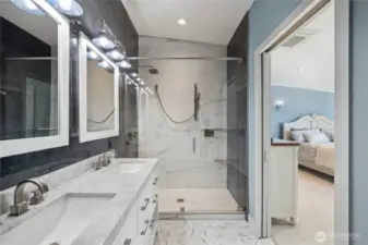 Walkin shower in primary suite