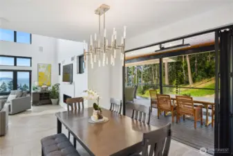 Endless outdoor living space along with the indoors.  Heated patio allows outdoor living yearound.