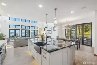 Custom kitchen with lavish finishes