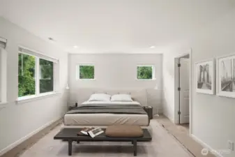primary bedroom w/walk in closet