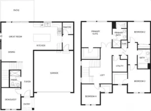floor plan by builder. the home is reversed from this.