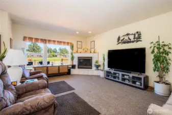 Spacious great room with cozy fireplace for those cool evenings.