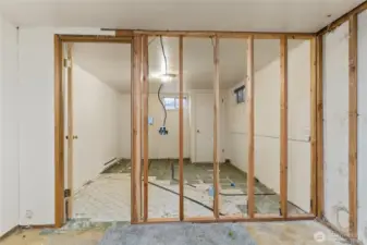 Semi Finished basement room Photo 1