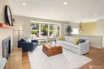Painted throughout with designer colors and styling, engineered hardwood floors, spacious and bright.