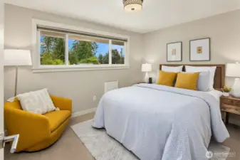 Second of three bedrooms on upper floor.