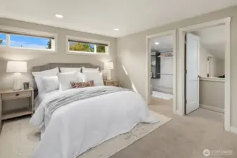 Primary bedroom on upper floor.