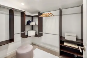 Walk-in closet off primary.