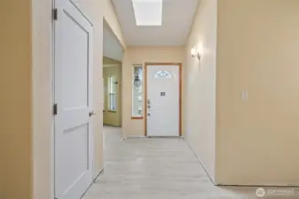 Entryway with skylight.