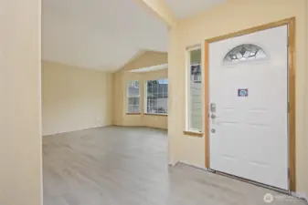 Entryway and living room.