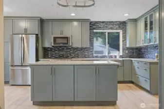 Beautiful, updated kitchen with stainless steel appliances.
