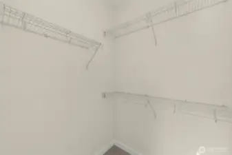 Walk in closet in the primary