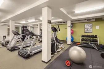 Nicely appointed fitness center