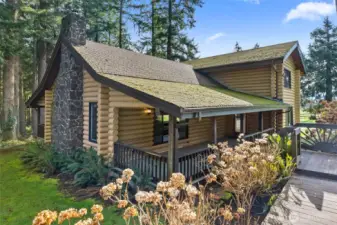 Mature landscaping with a natural, park-like feel.