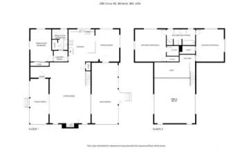 Floor plan to help visualize the layout and flow of the home.