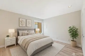 Virtually Staged second bedroom