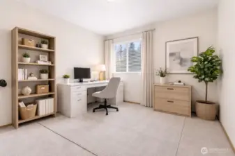 Virtually staged (Bedroom/ office)