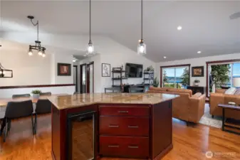 Timeless kitchen with updated lighting, backsplash + fresh paint throughout