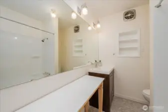 Freshly remodeled full-bathroom