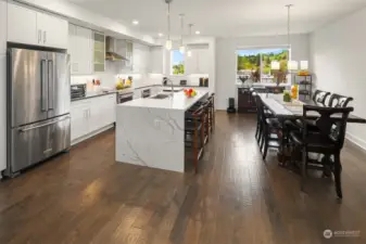 Spacious Island Kitchen and Dining Area.