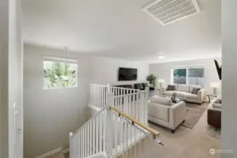 Upstairs Bonus Room virtually staged