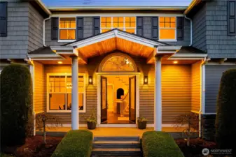 Covered entryway when it's raining.