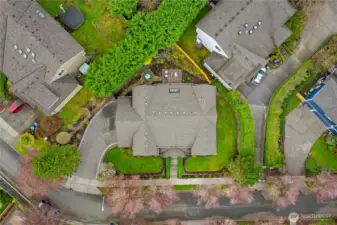 Aerial view of the lot.