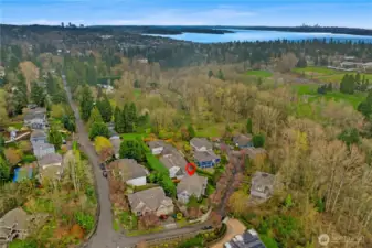 Home is a four minute drive to downtown Kirkland and the waterfront.